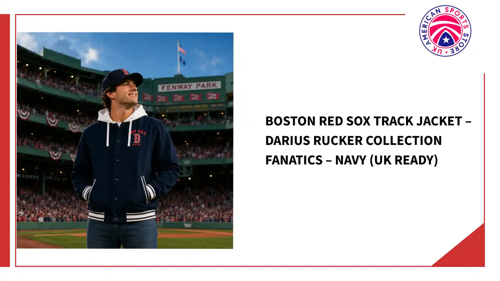 Boston Red Sox Track Jacket &ndash; Darius Rucker Collection Fanatics &ndash; Navy (UK Ready) by@Outfy