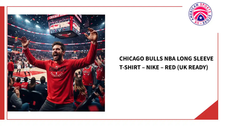 Chicago Bulls NBA Long Sleeve T-Shirt &amp;ndash; Nike &amp;ndash; Red (UK Ready) by@Outfy