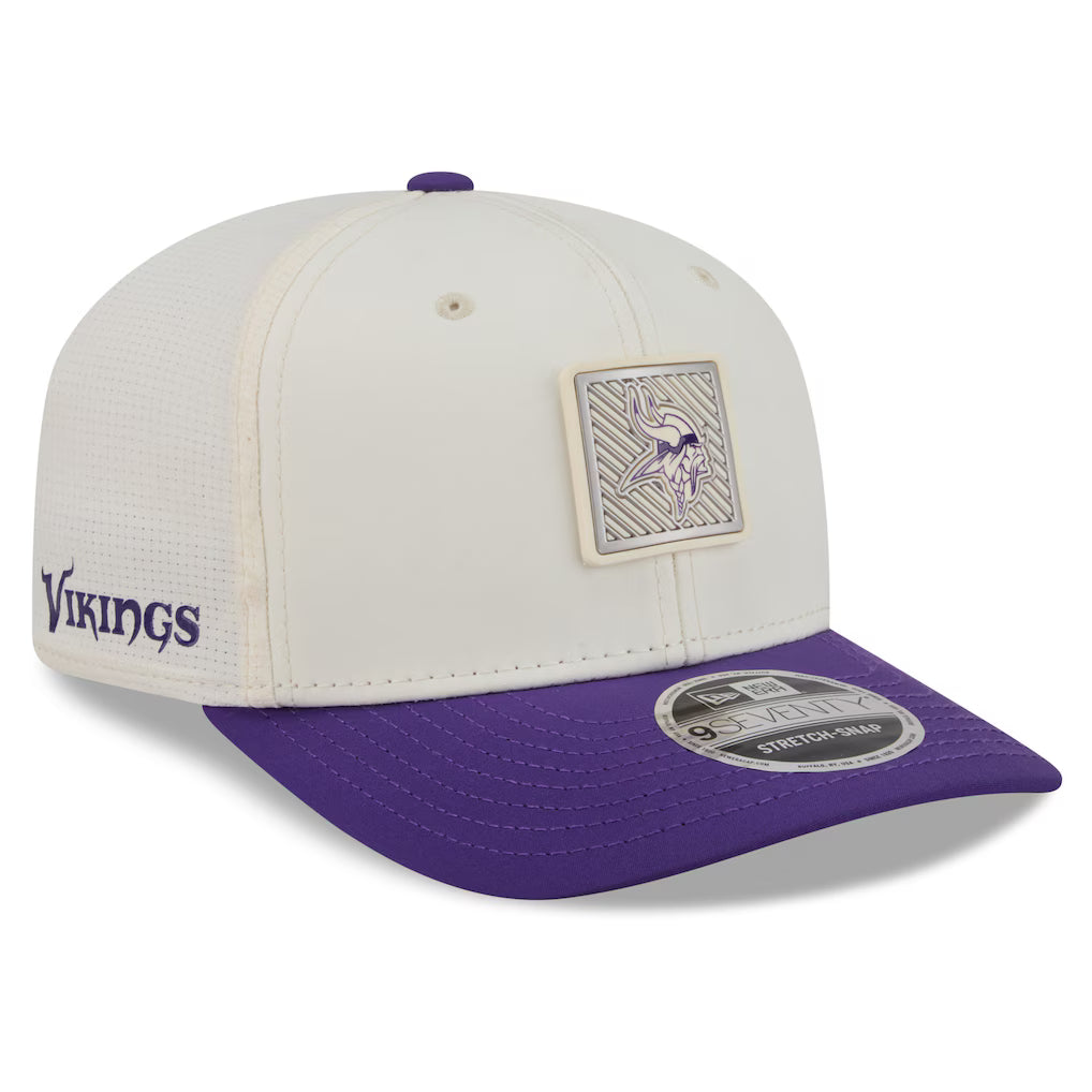 Minnesota Vikings NFL New Era 2026 Training Camp 9SEVENTY Adjustable Hat - Cream/Purple (USA Stock)