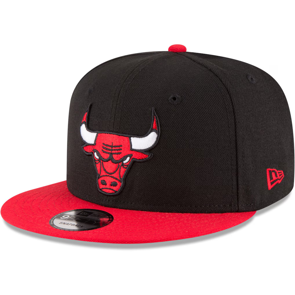 Chicago Bulls New Era Cap - NBA Two-Tone 9FIFTY Adjustable – Black/Red (USA Sourced)