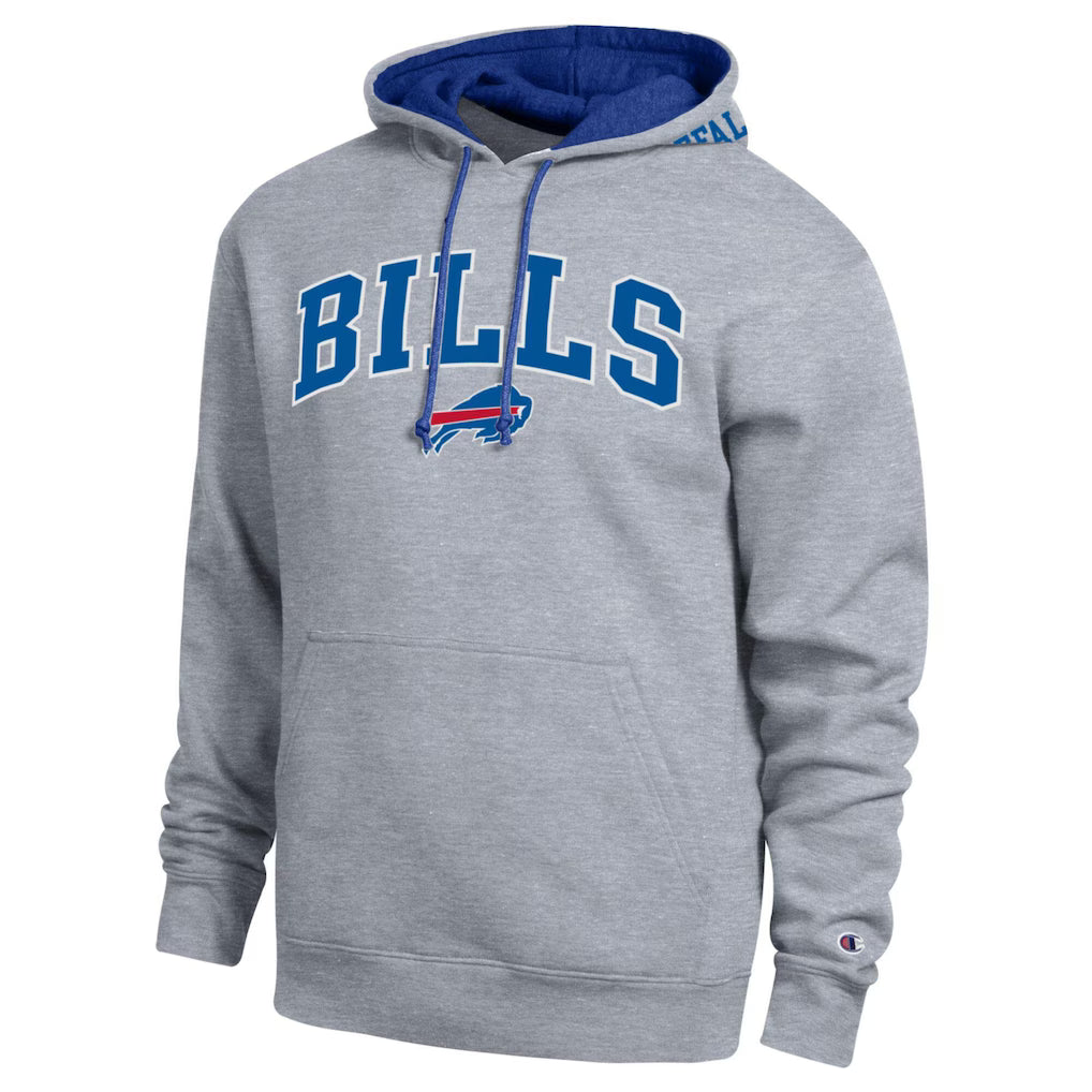 Buffalo Bills Hoodie – NFL Champion Contrast – Heather Gray/Royal (USA Sourced)