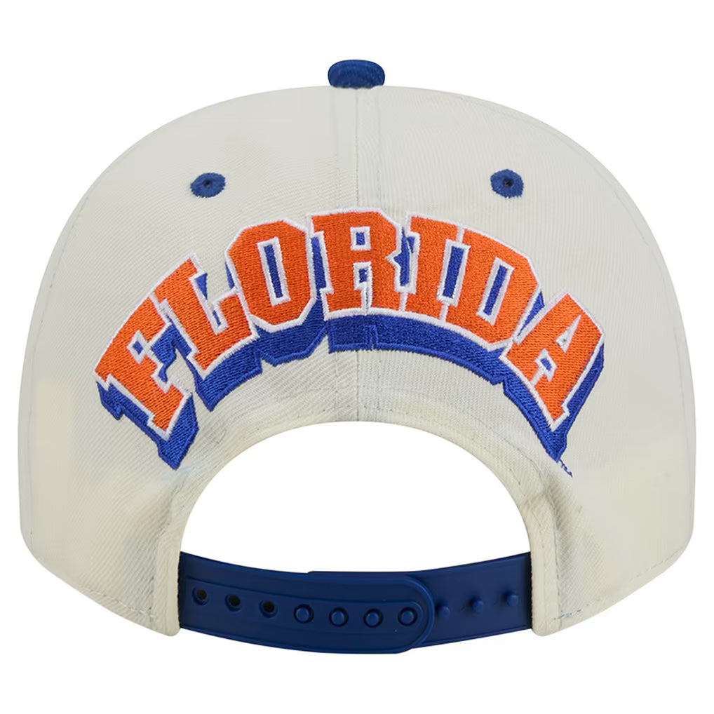 Florida Gators Hat – NCAA New Era 9FIFTY A-Frame Snapback – White/Royal (USA Sourced)