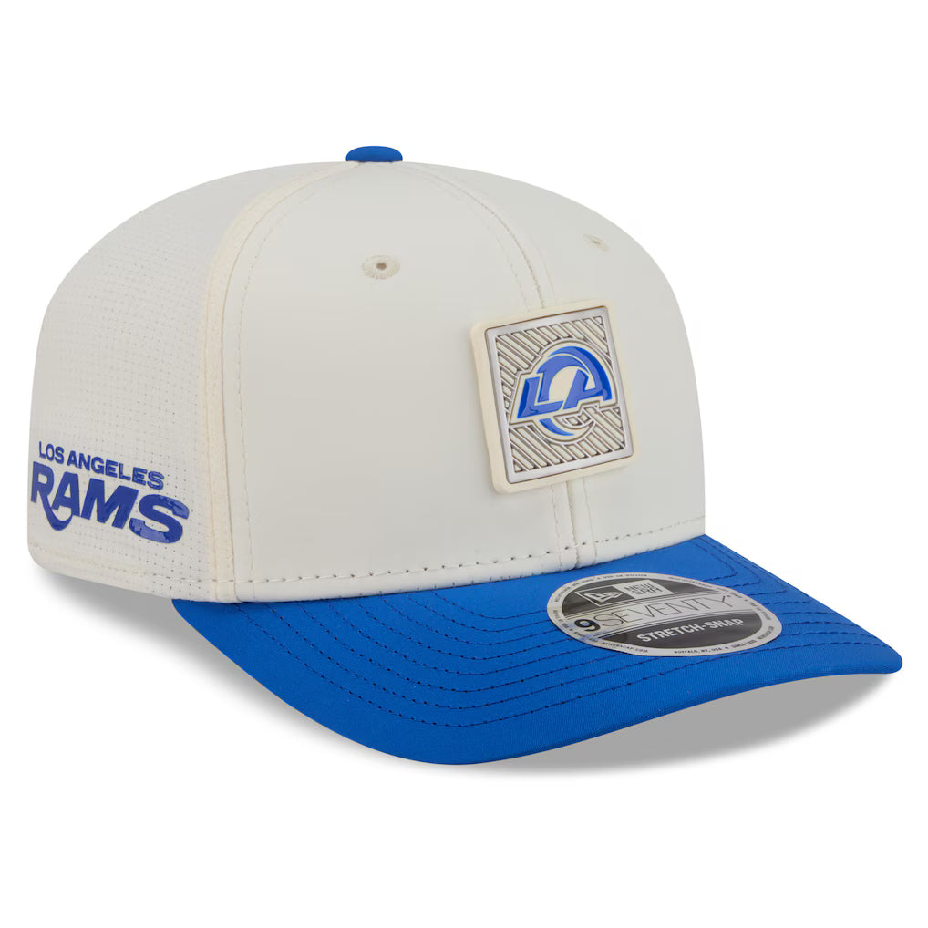 Los Angeles Rams New Era 2026 NFL Training Camp 9SEVENTY Adjustable Hat - Cream/Royal (USA Stock)