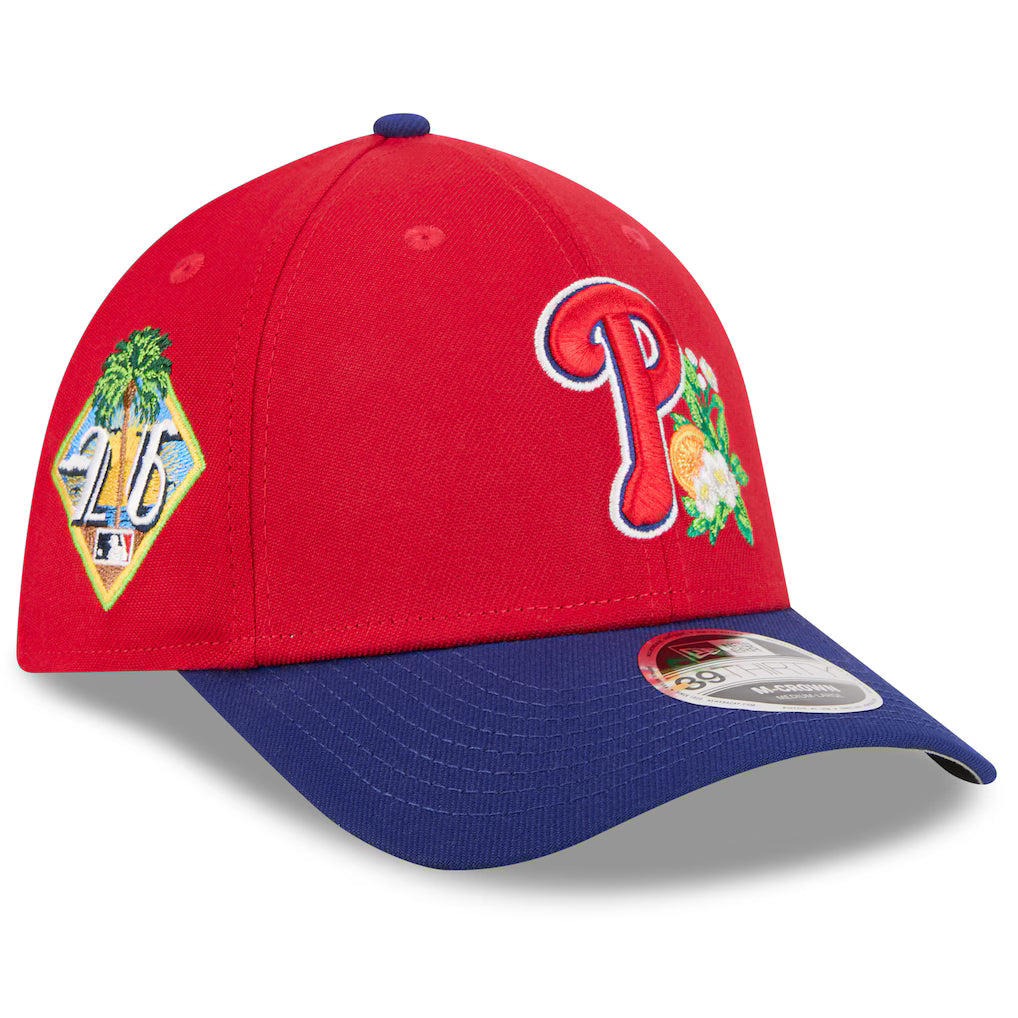 Philadelphia Phillies MLB New Era 2026 Spring Training M-Crown 39THIRTY Flex Hat – Red/Royal (USA Stock) - UKASSNI