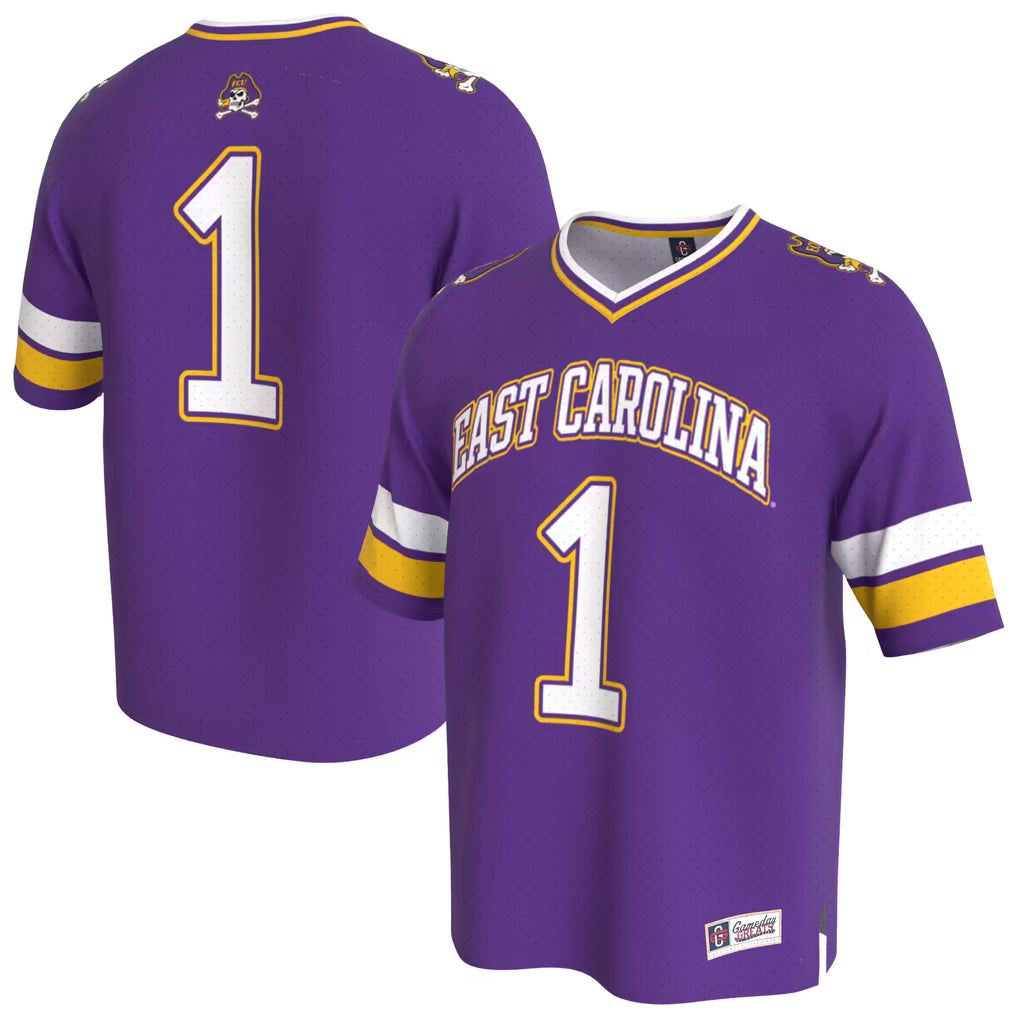 ECU Pirates Football Jersey – NCAA GameDay Greats Fashion – Purple (USA Sourced)