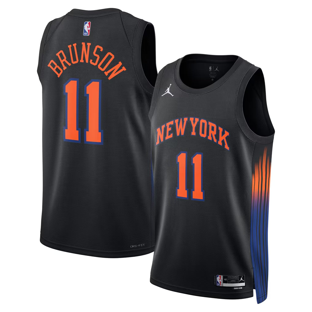 New York Knicks Jalen Brunson Jersey – NBA Jordan Brand Statement Edition Swingman – Black (USA Sourced)