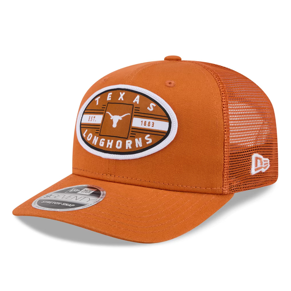 Texas Longhorns Hat – NCAA New Era Inline Patch 9SEVENTY Trucker – Texas Orange (USA Sourced)
