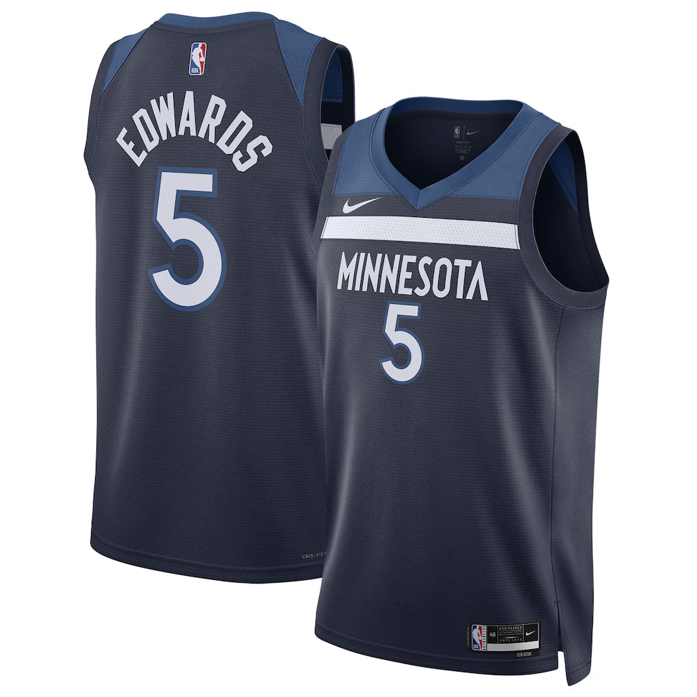 Minnesota Timberwolves NBA Anthony Edwards Nike Swingman Jersey – Navy (USA Stock) - UKASSNI