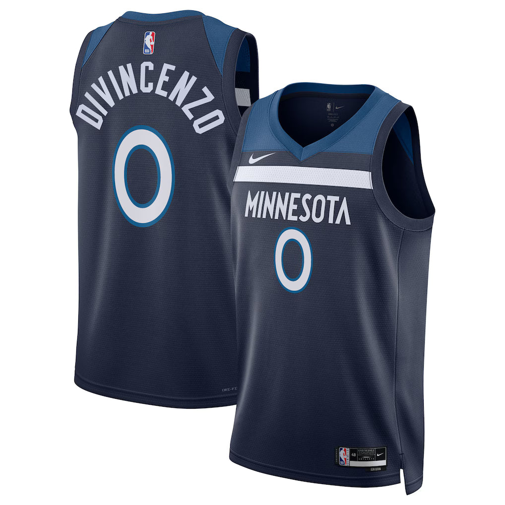 Minnesota Timberwolves NBA Donte DiVincenzo Nike Unisex Swingman Jersey – Icon Edition – Navy (USA Stock) - UKASSNI