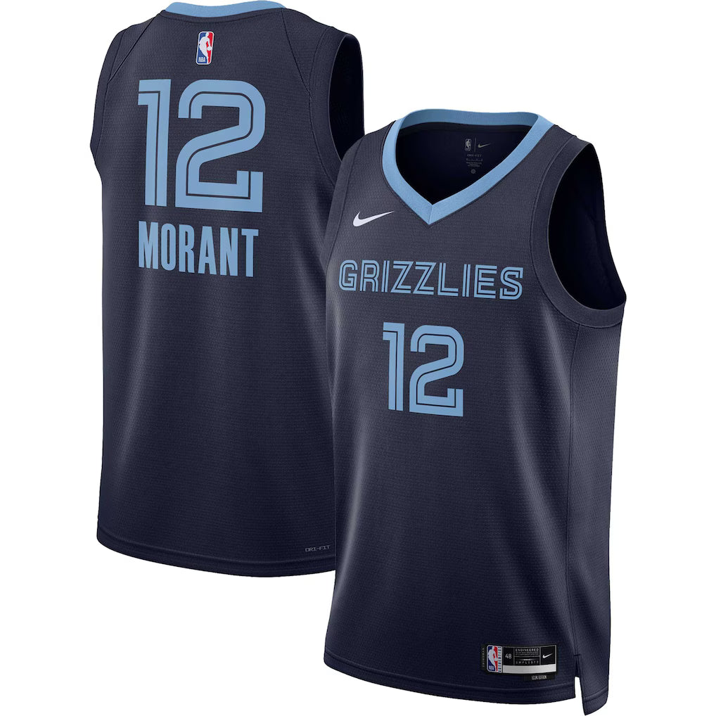 Memphis Grizzlies NBA Ja Morant Nike Unisex Swingman Jersey – Icon Edition – Navy (USA Stock) - UKASSNI