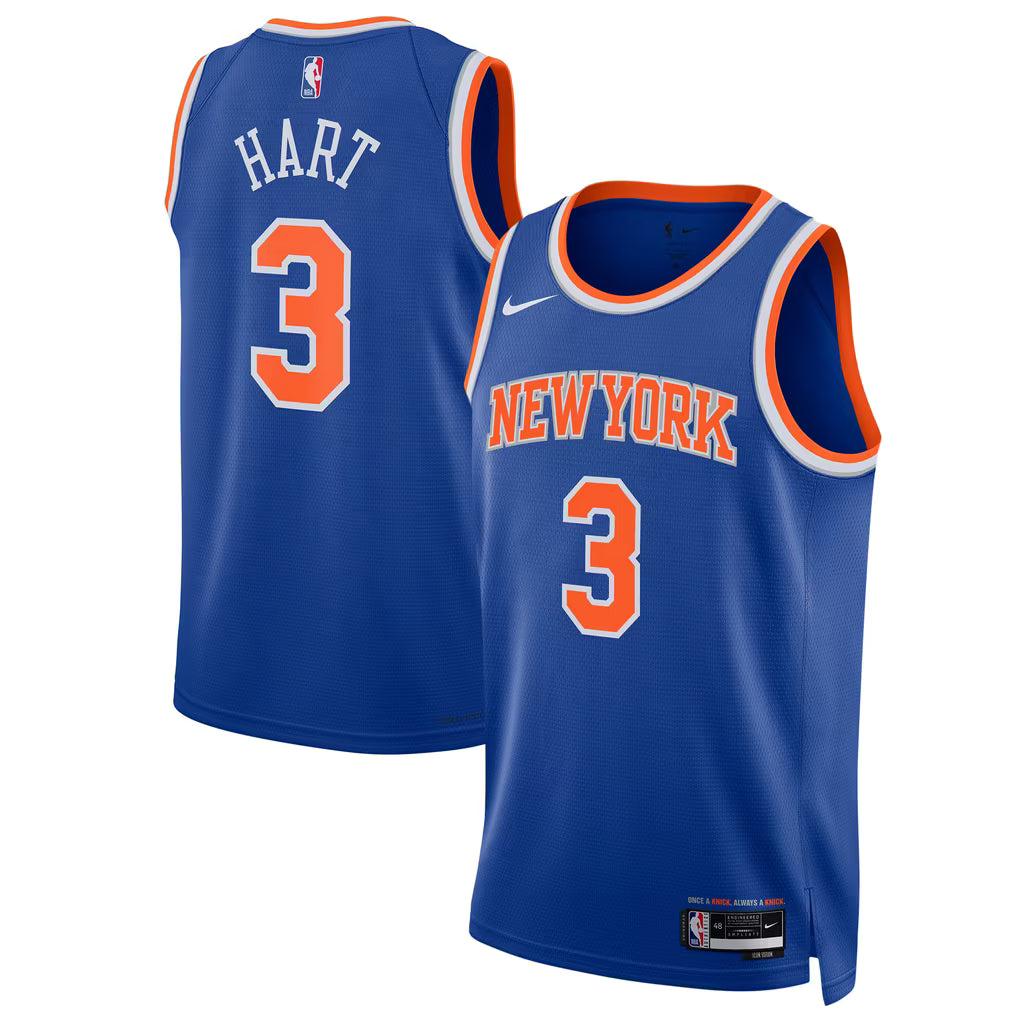 New York Knicks Josh Hart Jersey – NBA Nike Icon Edition Swingman – Blue (USA Sourced)