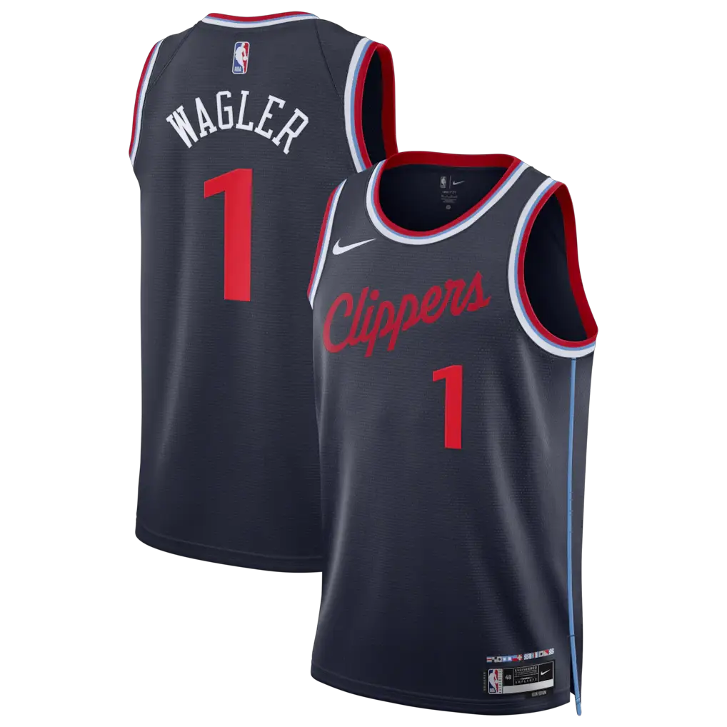LA Clippers Keaton Wagler Jersey – NBA Nike Icon Edition Swingman – Navy (USA Sourced)