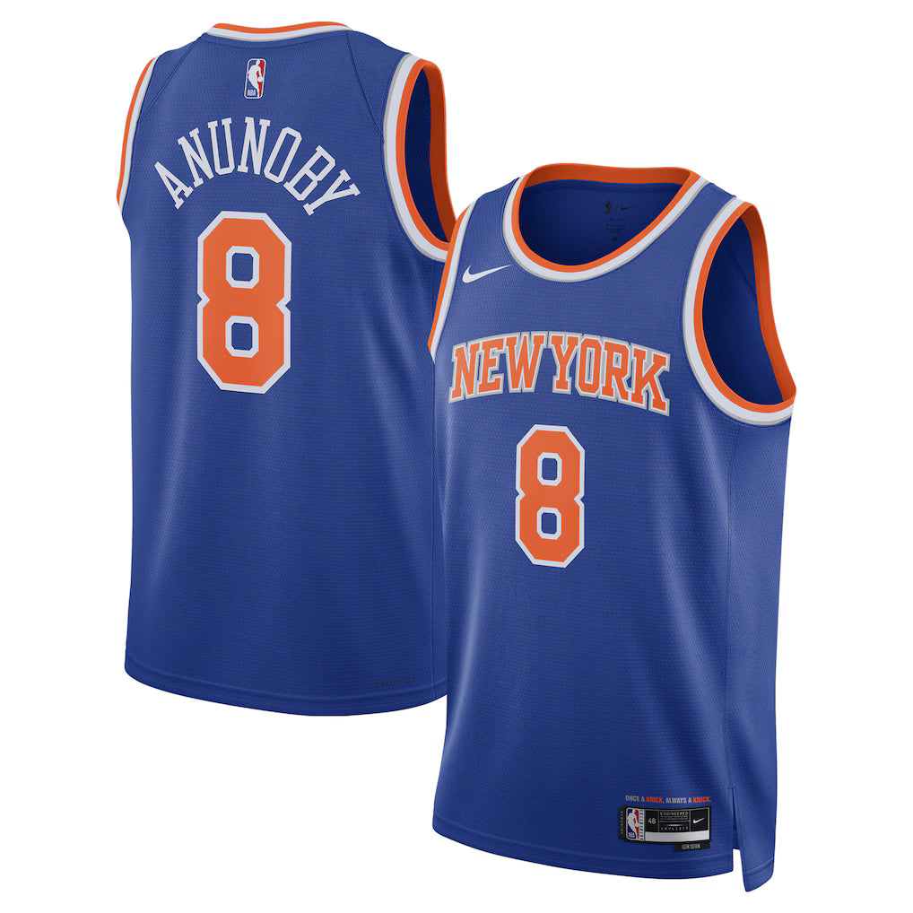OG Anunoby New York Knicks Jersey – NBA Nike Swingman Icon Edition – Blue (USA Sourced)