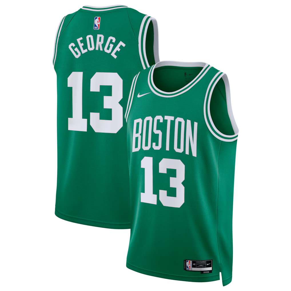 Boston Celtics Paul George Jersey – NBA Nike Icon Edition Swingman – Kelly Green (USA Sourced)