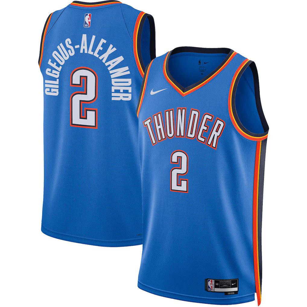 Oklahoma City Thunder NBA Shai Gilgeous-Alexander Nike Swingman Jersey – Blue (USA Stock) - UKASSNI