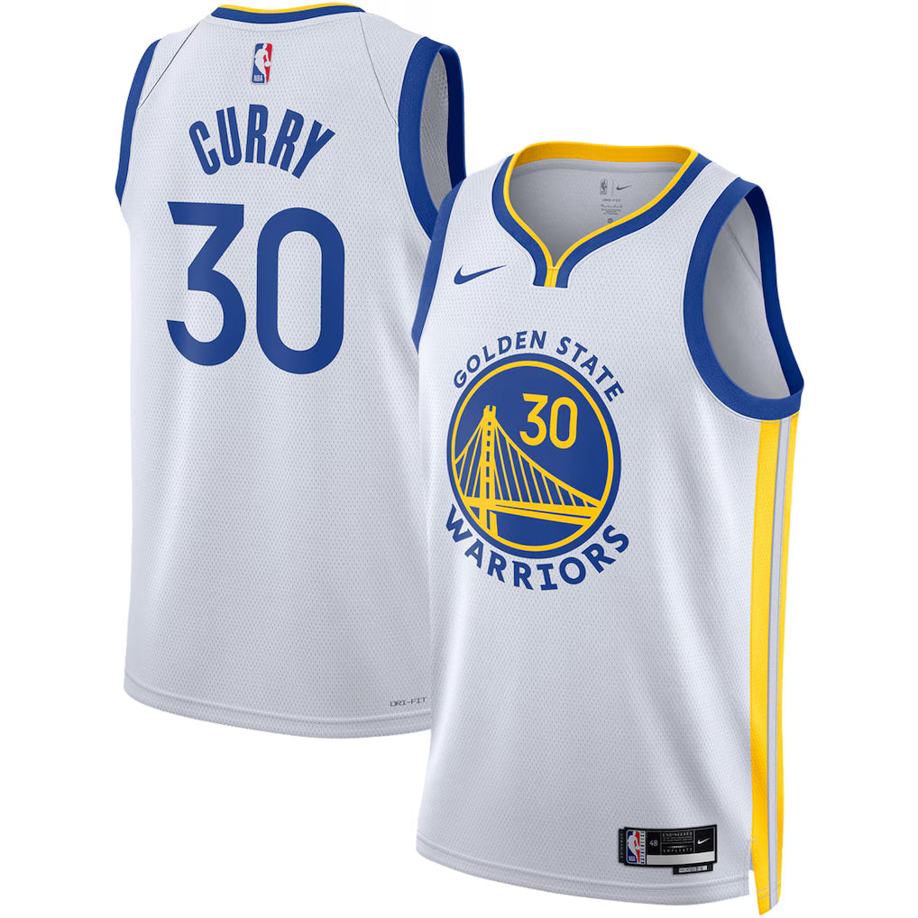 Golden State Warriors NBA Stephen Curry Nike Swingman Jersey – White (USA Stock) - UKASSNI