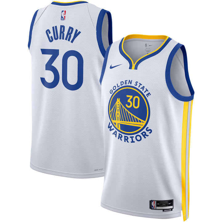Golden State Warriors Stephen Curry Jersey – NBA Nike Swingman – White (USA Sourced) - UKASSNI