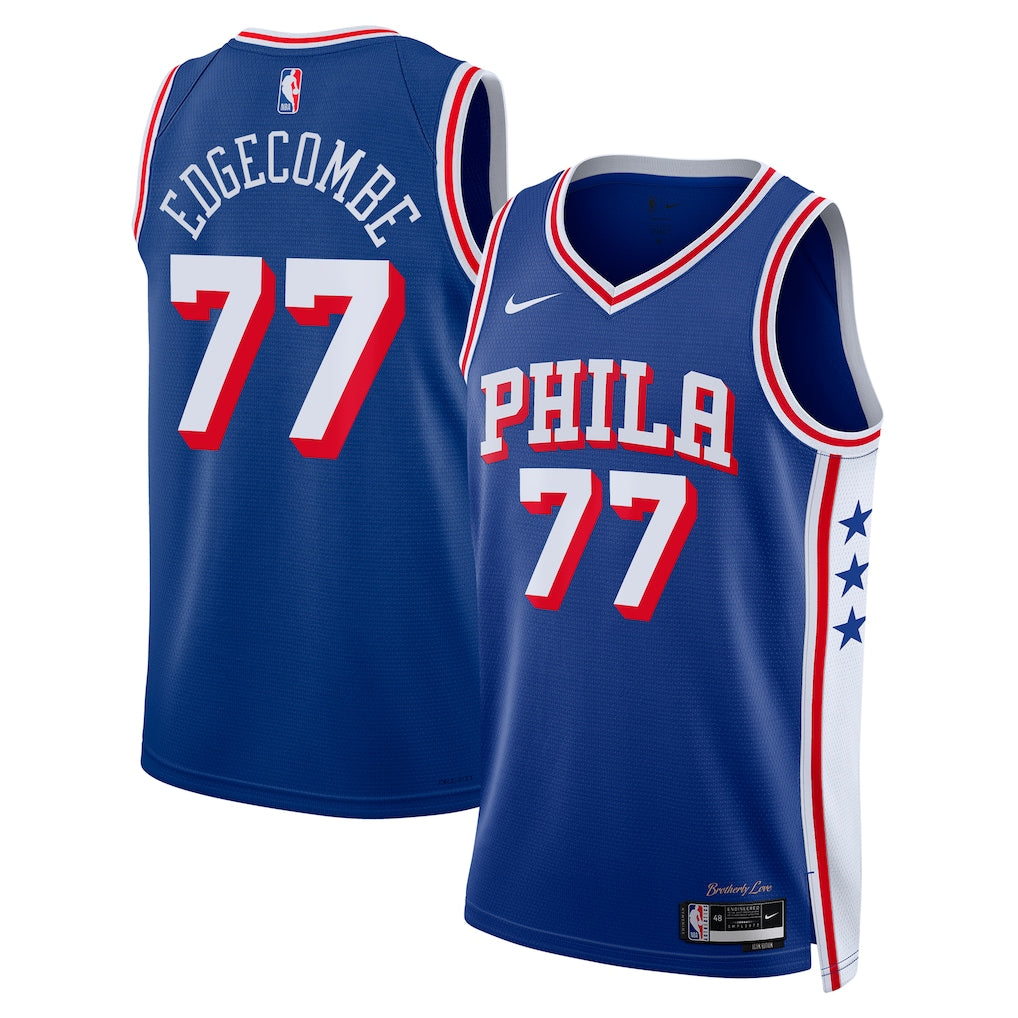 Philadelphia 76ers NBA V. J. Edgecombe Nike 2025 Draft Swingman Jersey – Royal – Icon Edition (USA Stock) - UKASSNI