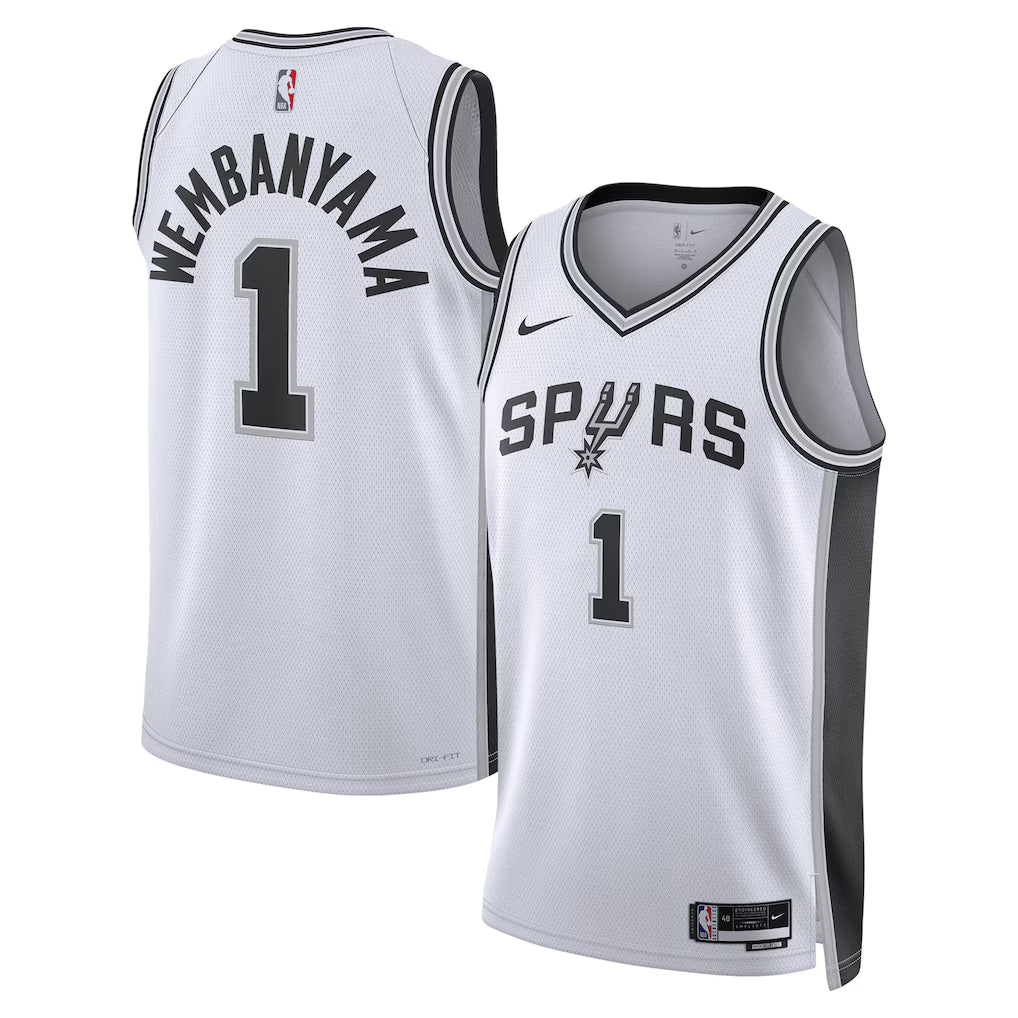 San Antonio Spurs NBA Victor Wembanyama Nike Unisex Swingman Jersey - Association Edition - White (USA Stock)