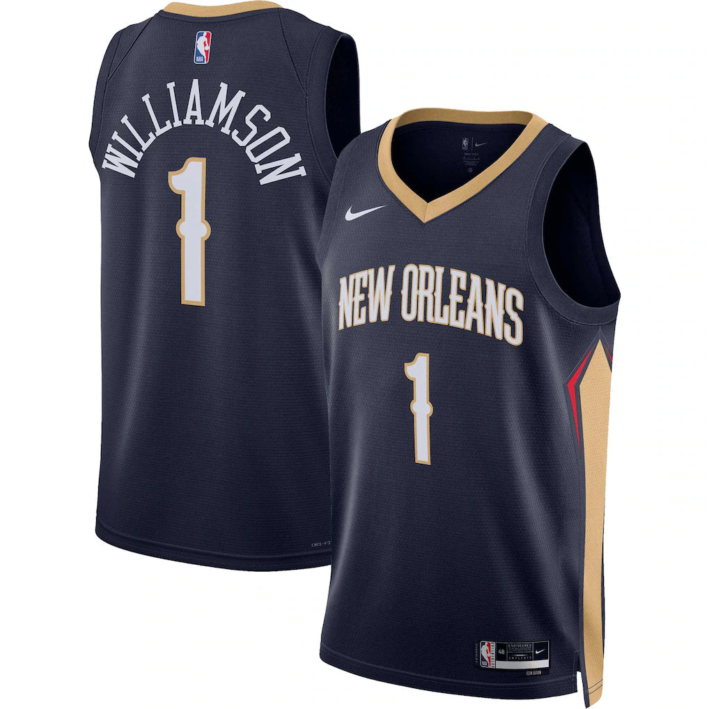 New Orleans Pelicans NBA Zion Williamson Nike Unisex Swingman Jersey – Icon Edition – Navy (USA Stock) - UKASSNI