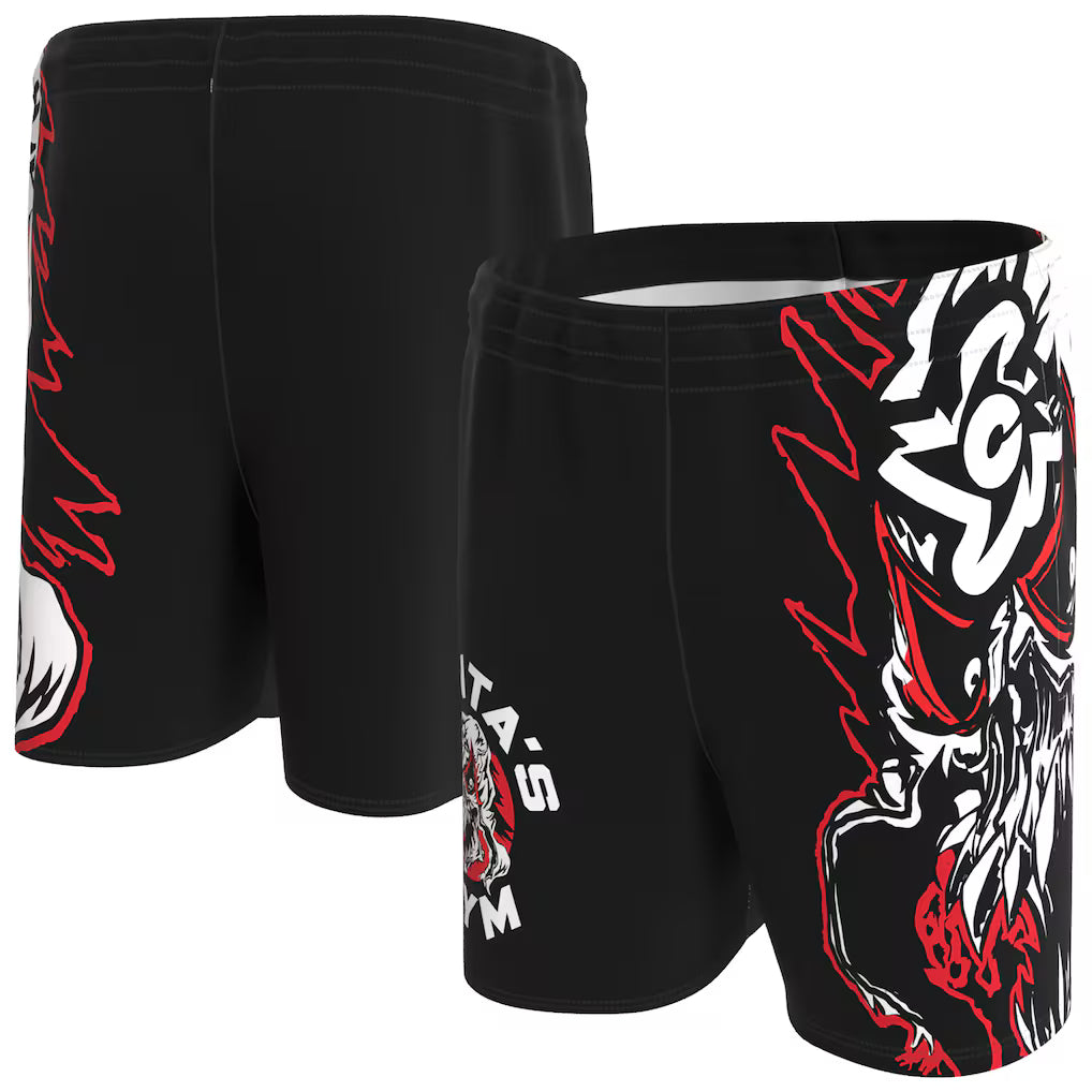 Penta Gym Pocketed Shorts – ProSphere Luchador Graphic Design – Black (USA Sourced) by Prosphere