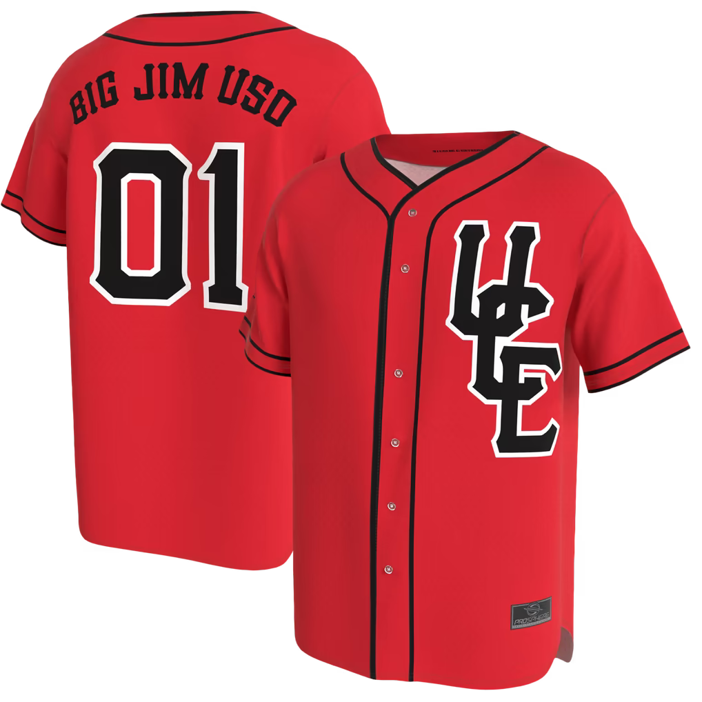 The Usos WWE Unisex Baseball Jersey – ProSphere Fashion Design – Red (USA Sourced)