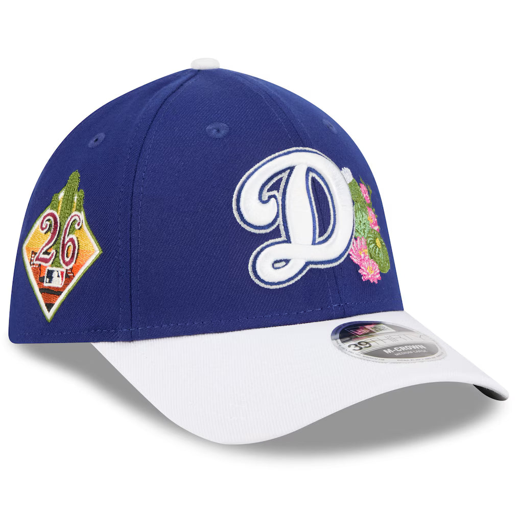 Los Angeles Dodgers MLB New Era 2026 Spring Training M-Crown 39THIRTY Flex Hat – Royal/White (USA Stock) - UKASSNI