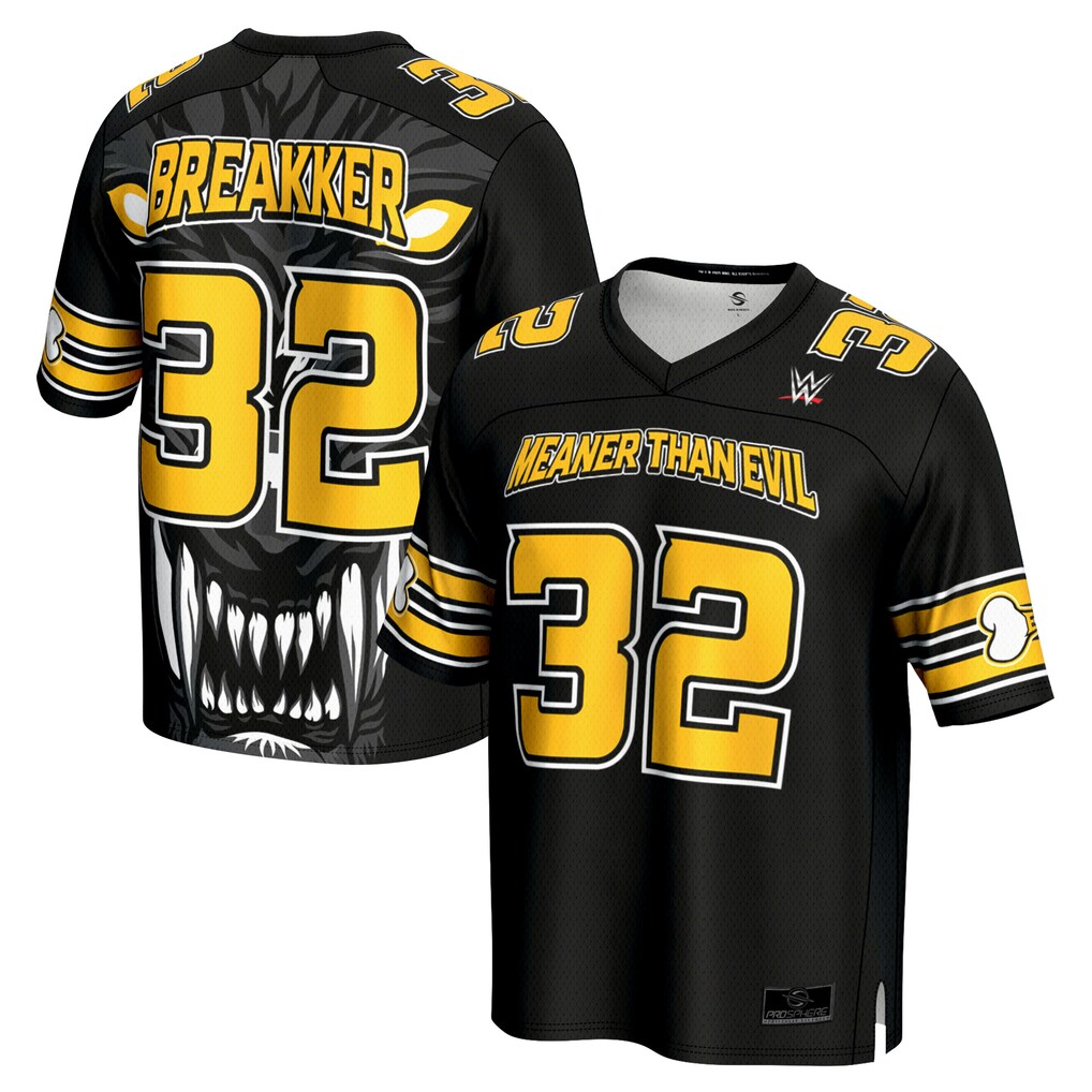Bron Breakker WWE ProSphere Fashion Baseball Jersey - Black Small (UK Ready)