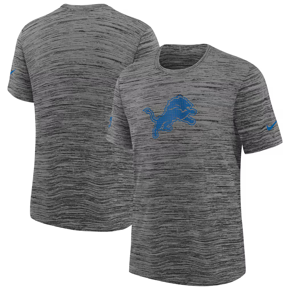 Detroit Lions NFL Nike Sideline Velocity Performance T-Shirt – Heather Gray – Medium (UK Stock) - UKASSNI