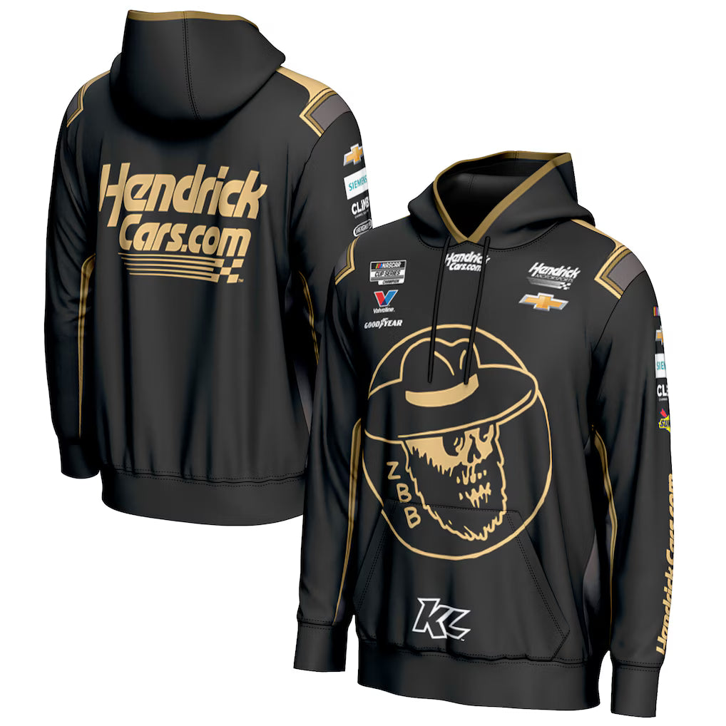 Kyle Larson NASCAR ProSphere HendrickCars.com/Zac Brown Band Sponsor Pullover Hoodie – Black (USA Stock) - UKASSNI