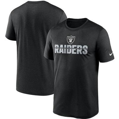 Las Vegas Raiders Medium NFL UK Nike Legend Microtype Performance T-Shirt - Black - UKASSNI