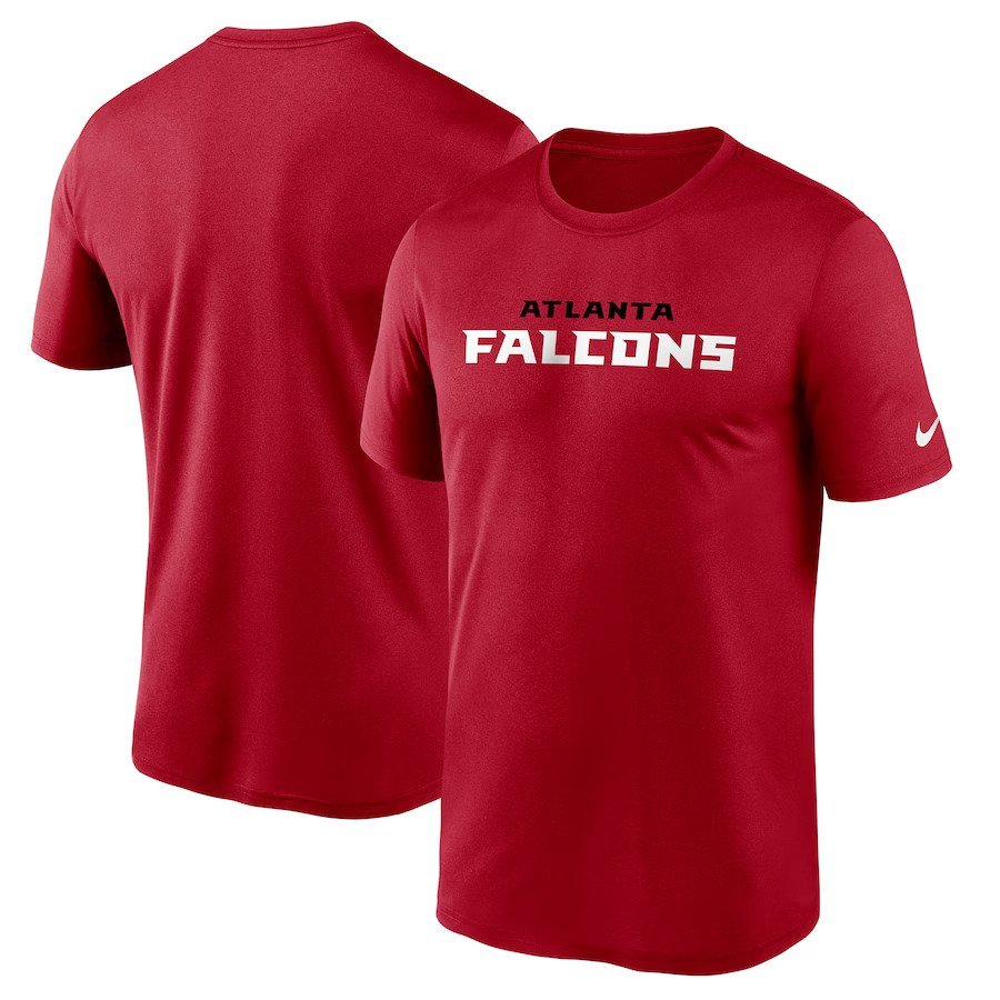 Atlanta Falcons NFL UK Nike Wordmark Legend Performance T-Shirt - Red - UKASSNI