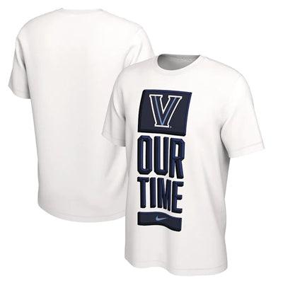 Villanova Wildcats NCAA UK Nike Basketball Our Time Bench Legend Performance T-Shirt - White - UKASSNI