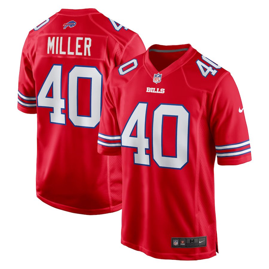 Von Miller Buffalo Bills Nike Alternate Game Jersey - Red - UKASSNI