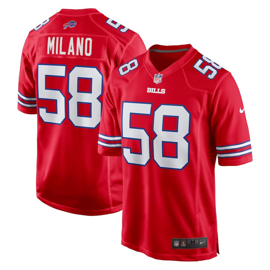 Matt Milano Buffalo Bills Nike Alternate Game Jersey - Red - UKASSNI