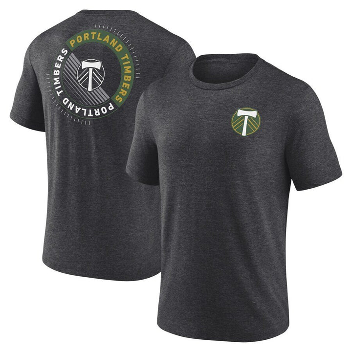 Portland Timbers MLS Fanatics Branded Full Circle Tri-Blend T-Shirt – Charcoal – Medium (UK Stock) - UKASSNI