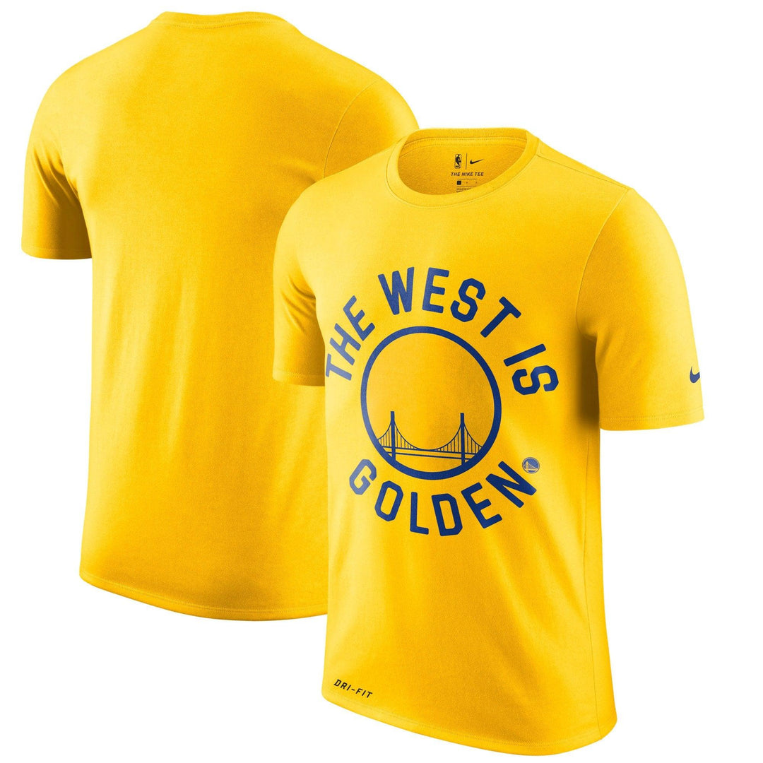 Golden State Warriors UK Nike Hardwood Classics Hometown Vintage T-Shirt - Gold - UKASSNI