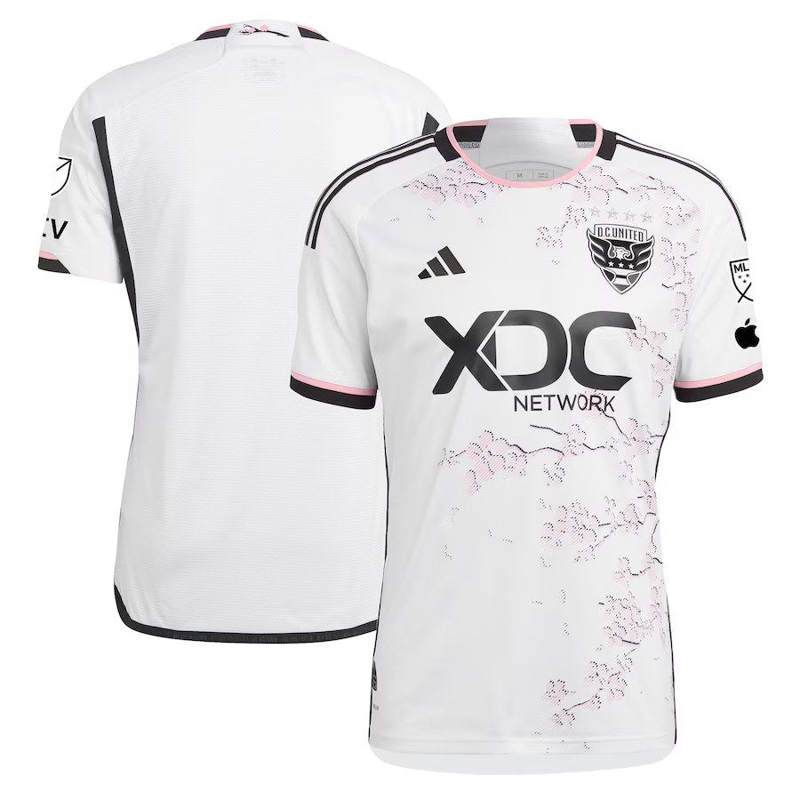 D.C. United adidas 2023 The Cherry Blossom Kit Authentic Jersey - White - UKASSNI