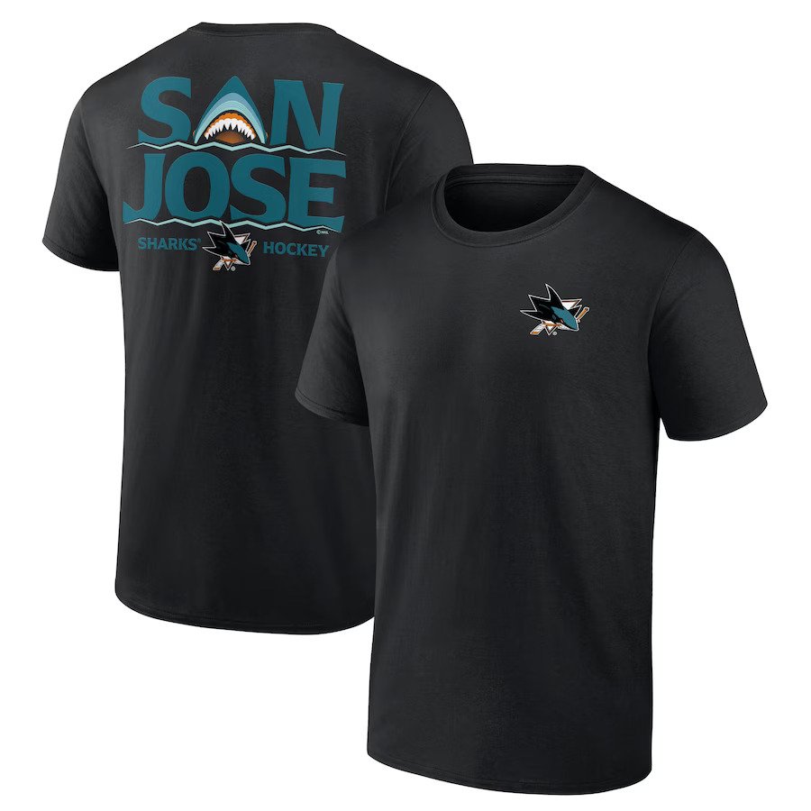 San Jose Sharks NHL UK Fanatics Branded Territorial T-Shirt - Black - UKASSNI