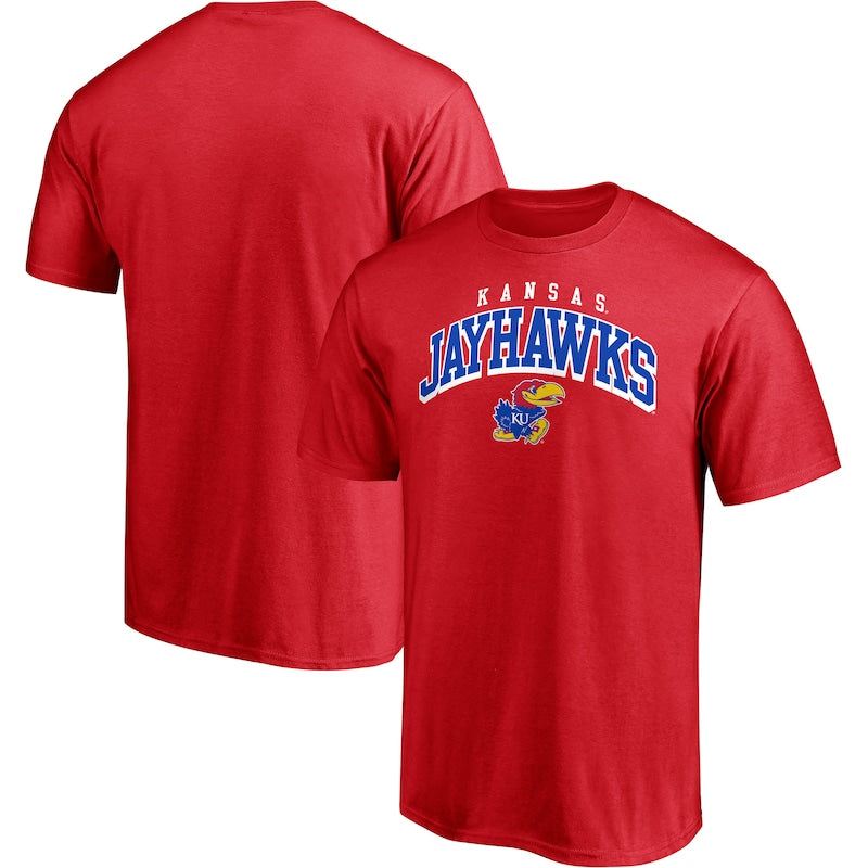 Kansas Jayhawks NCAA UK Fanatics Branded Line Corps T-Shirt - Red - UKASSNI