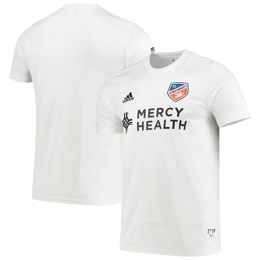 FC Cincinnati UK Small adidas Away 2019 Replica Jersey - White - Small - Climalite Technology - Officially Licensed - UKASSNI