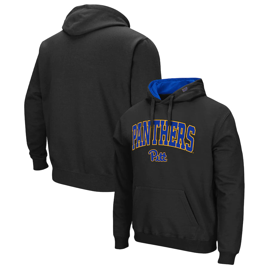 Pitt Panthers Colosseum Arch & Team Logo 3.0 Pullover Hoodie - Black - UKASSNI