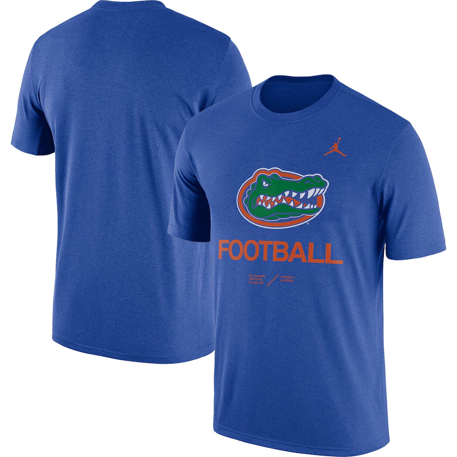 Florida Gators NCAA UK Jordan Brand Team Football Legend T-Shirt - Heathered Royal - UKASSNI