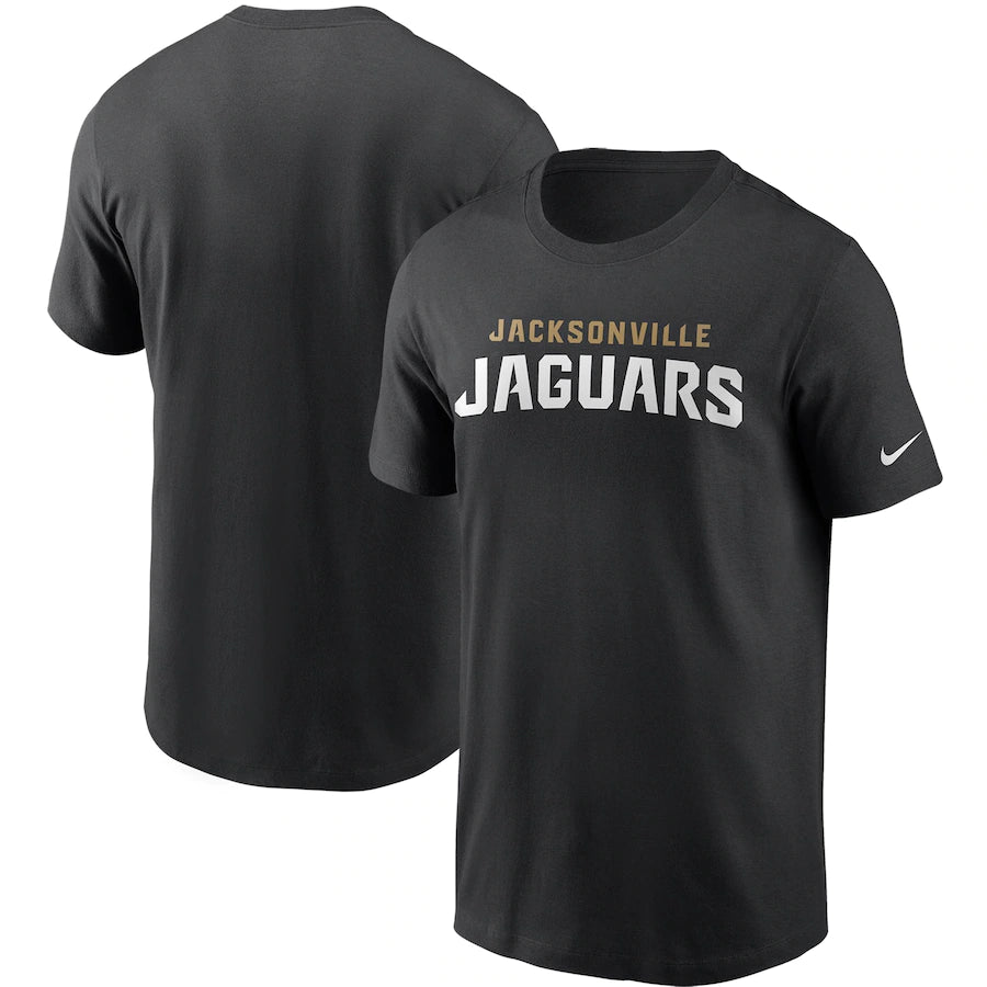 Jacksonville Jaguars NFL UK XL Nike Black Team Wordmark T-Shirt - UKASSNI