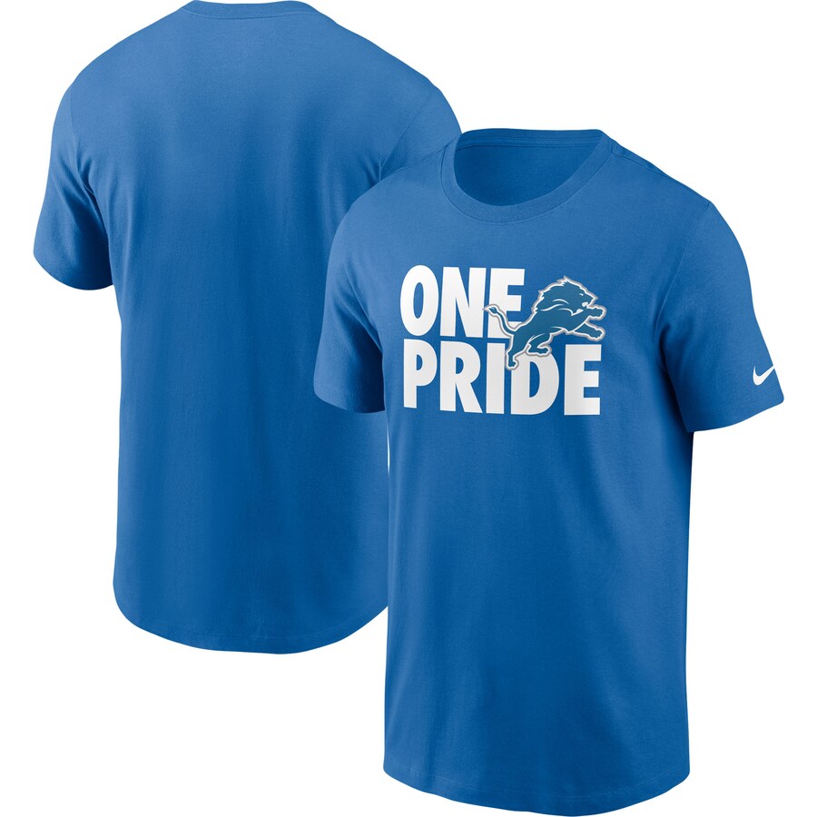 Detroit Lions NFL UK Nike Hometown Collection One Pride T-Shirt - Blue - UKASSNI