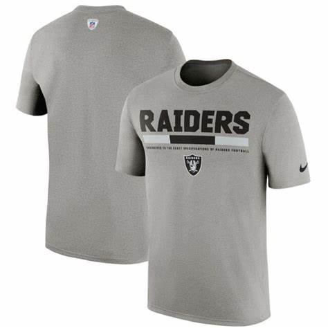 Las Vegas Raiders Medium NFL UK Nike Team DNA Legend Performance T-Shirt - Gray - UKASSNI