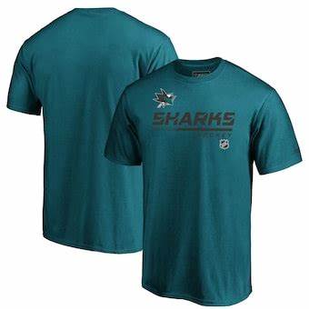 San Jose Sharks NHL UK Fanatics Branded Authentic Pro Core Collection Prime T-Shirt - Teal - UKASSNI