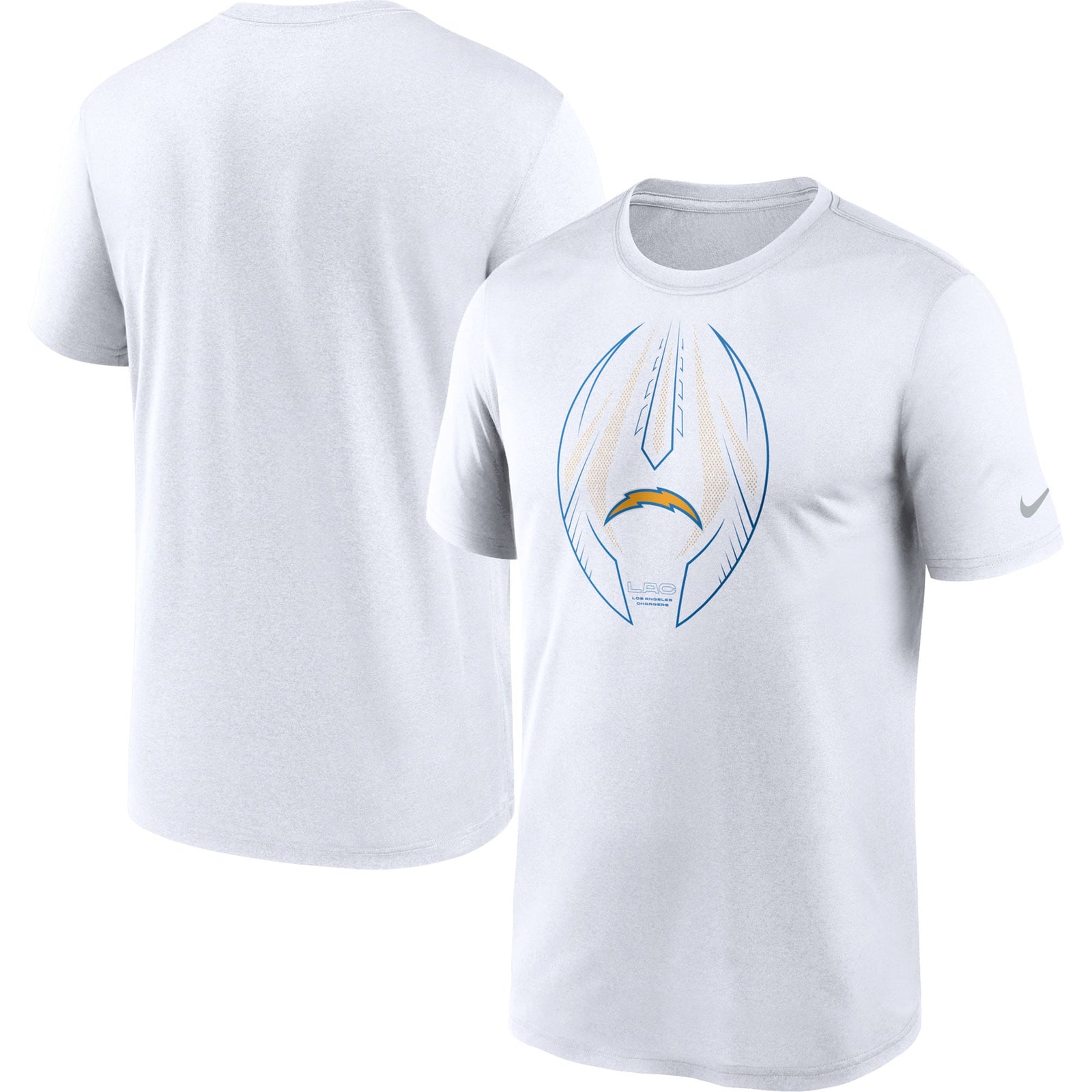 Los Angeles Chargers NFL Large Nike Team Legend Icon Performance T-Shirt – White (UK Stock) - UKASSNI