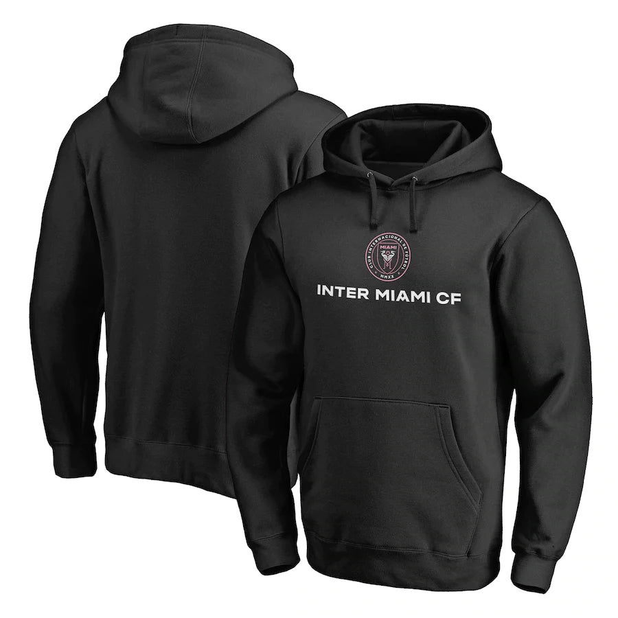 Inter Miami CF MLS Fanatics Branded Primary Logo Pullover Hoodie – Black – 2XL (UK Stock) - UKASSNI