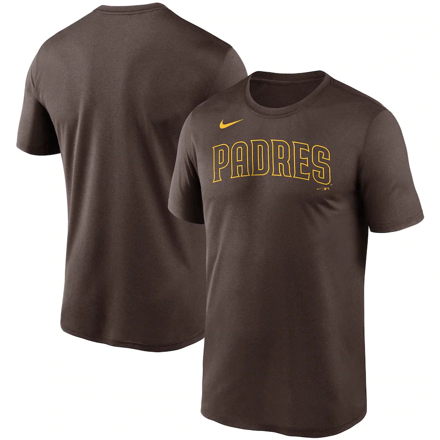 San Diego Padres Nike Wordmark Legend T-Shirt - Brown - UKASSNI